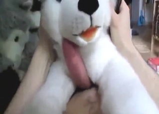 Sexy animal is going to enjoy fresh semen