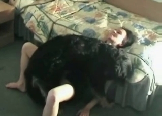 Dirty zoo fuck video starring a black dog