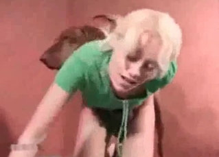 Lovely puppy is having a passionate sex